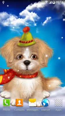 Cute Puppy Live Wallpaper android App screenshot 0