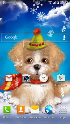 Cute Puppy Live Wallpaper android App screenshot 1